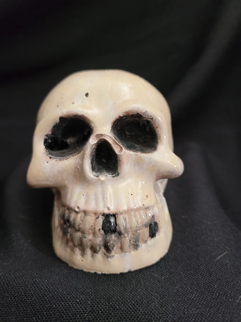 Concrete Skull Sculpture